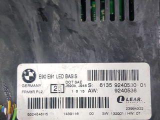 блок управления светом BMW 3 серия E90/E91 [рестайлинг] 2010, 3.0 л., N57 D30 A, дизель, МКПП, седан, 9240530