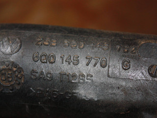 патрубок (трубопровод, шланг) Volkswagen Golf 4 поколение 2001, 1.9 л., дизель, 6Q0145770G