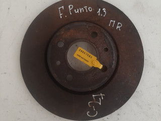 диск тормозной передний Fiat Punto 2 поколение 2003, 1.3 л., дизель
