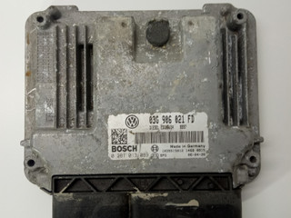 блок управления двигателем Volkswagen Golf 5 поколение 2009, 1.9 л., дизель, 03G906021FD, 0281013089