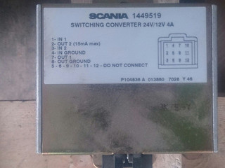 Преобразователь напряжения Scania 4-Series 2000, 10.6 л., DC 11.04, дизель, МКПП, 1449519, 1436206