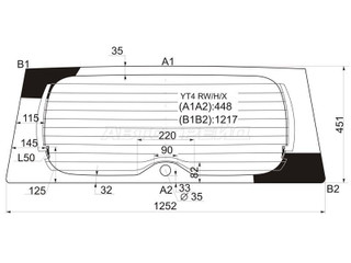 стекло заднее Suzuki Grand Vitara 2 поколение 2006, внедорожник 5 дв., YT4RWHX, YT4RWHX