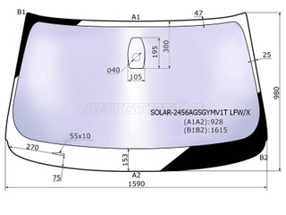 стекло лобовое BMW X6 E71/E72 2010, хетчбэк 5 дв., SOLAR-BMW-X6-VSLFWX, SOLAR-BMW-X6-VSLFWX