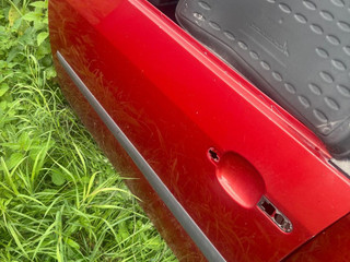 дверь передняя левая Ford Fiesta 5 поколение 2005, МКПП, красный, хетчбэк 5 дв.