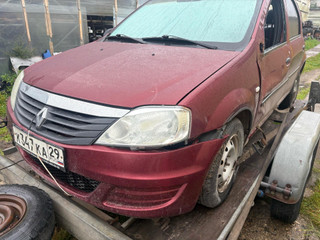капот Renault Logan 1 поколение [рестайлинг] 2009, МКПП, красный, седан, передний привод