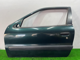дверь передняя левая Citroen Xsara 1 поколение 1998, 1.6 л., бензин, 5МКПП, зелёный, хетчбэк 3 дв., передний привод