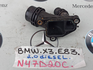 фланец (тройник) системы охлаждения BMW X3 E83 [рестайлинг] 2009, 2.0 л., N47 D20 C, дизель, 7800048