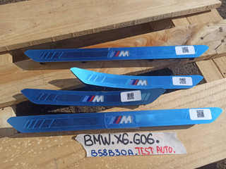 комплект накладок на пороги (внутренние) BMW X6 G06 [рестайлинг] 2023, 3.0 л., бензин, a96, полный привод, 8069271, 8072327, 8072328