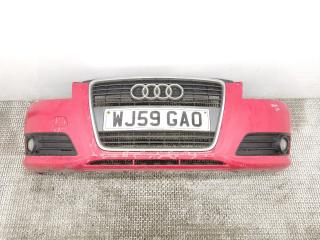 бампер передний Audi A3 8P/8PA [2-й рестайлинг] 2009, 1.9 л., TDi PD, BLS, дизель, 5МКПП, brillantrot / ly3j, хетчбэк 5 дв., передний привод, правый руль, 8P0807437, 8P0807437H