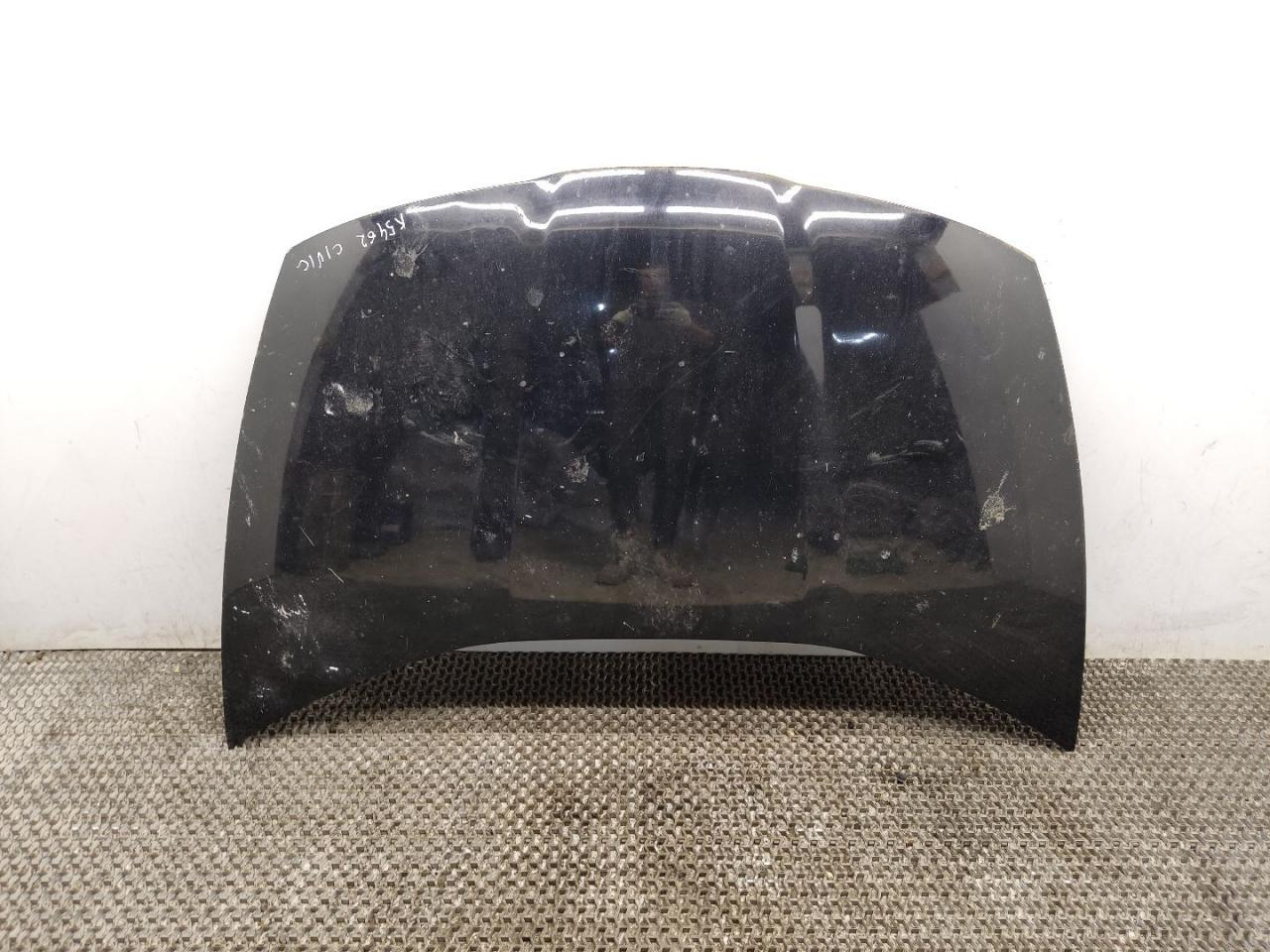 капот Honda Civic 8 поколение FK2 2008, 1.8 л., i-VTEC, R18A2, бензин, 6МКПП, чёрный, хетчбэк 5 дв., передний привод, правый руль, 60100-SMG-E00ZZ - фото №1