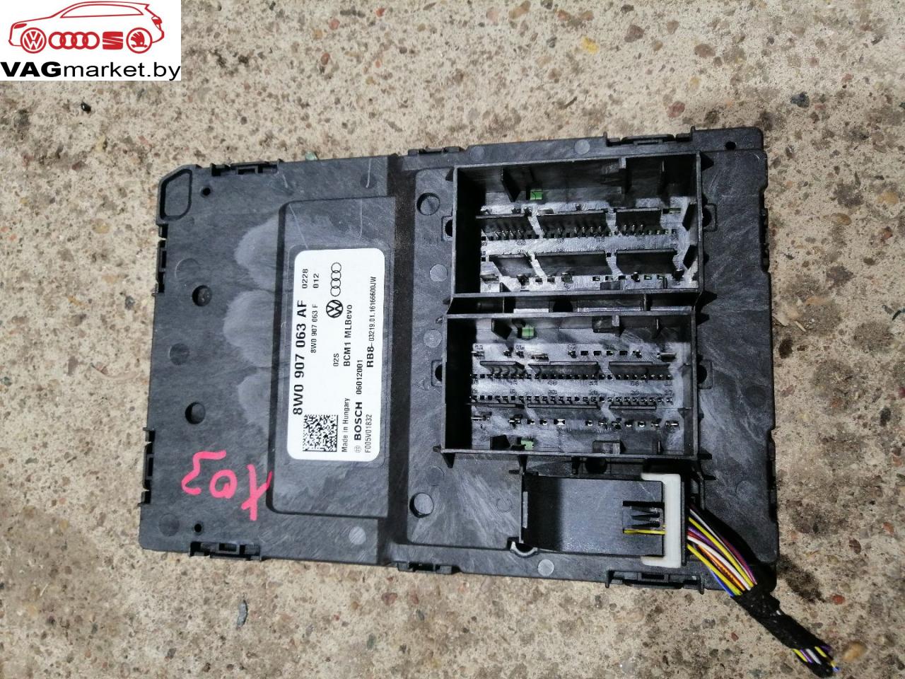 Блок управления BCM (Body Control Module) Audi A4 B9 2016, 1.4 л., бензин, 8W0907063AF - фото №1