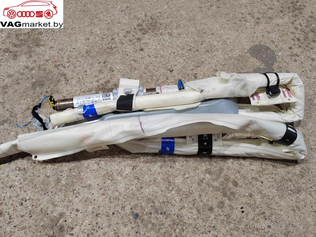 подушка безопасности боковая (шторка) Volkswagen Tiguan 1 поколение 2008, 2.0 л., дизель, 5N0880741D - фото №1