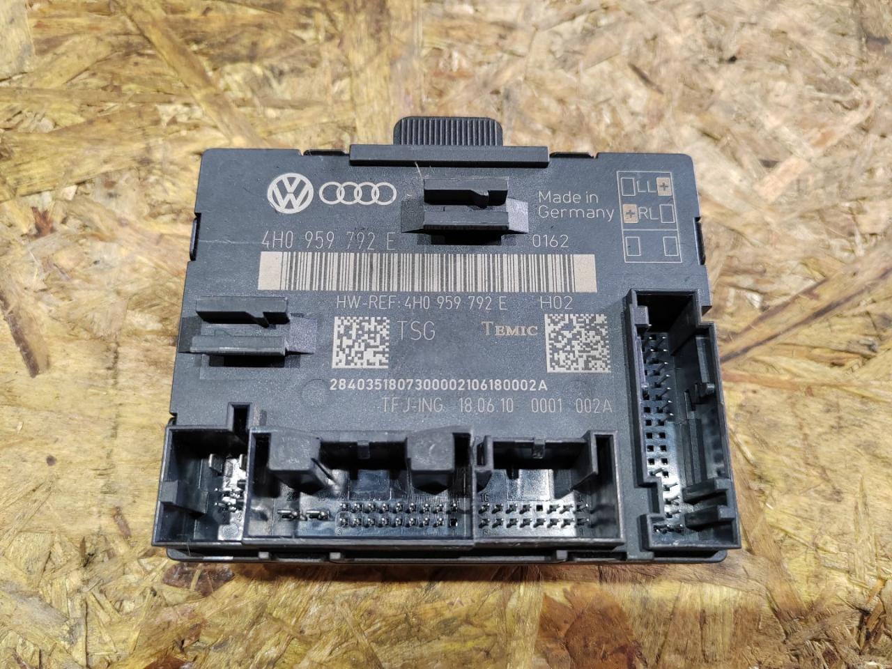 модуль управления двери Audi A8 D4/4H 2011, 4.2 л., TDi, дизель, 4H0959792E - фото №1