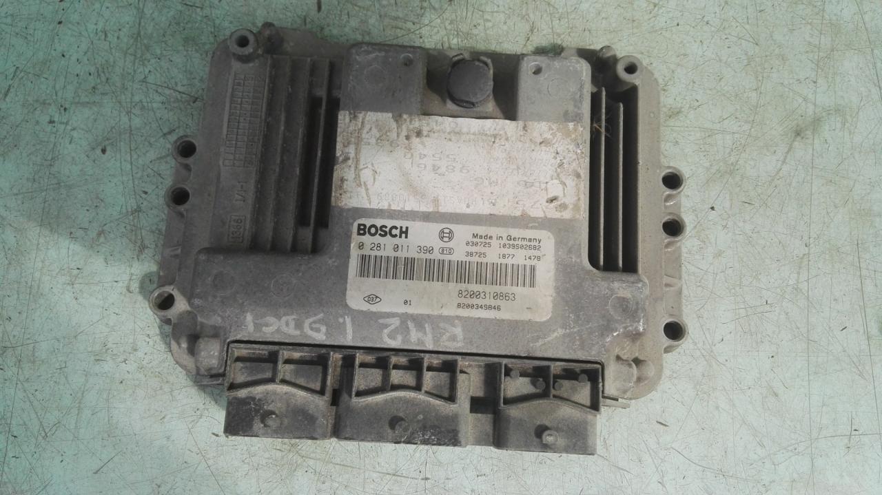 блок управления двигателем Renault Megane 2 поколение 2004, 1.9 л., дизель, МКПП, хетчбэк 5 дв., 0281011390 - фото №1