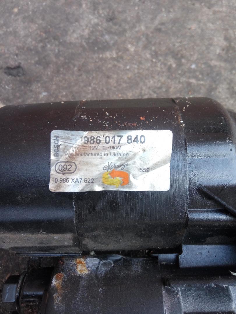 стартер Renault Clio 1 поколение 1996, 1.2 л., бензин, МКПП, хетчбэк 5 дв., 986017840, 0986XA7622 - фото №1