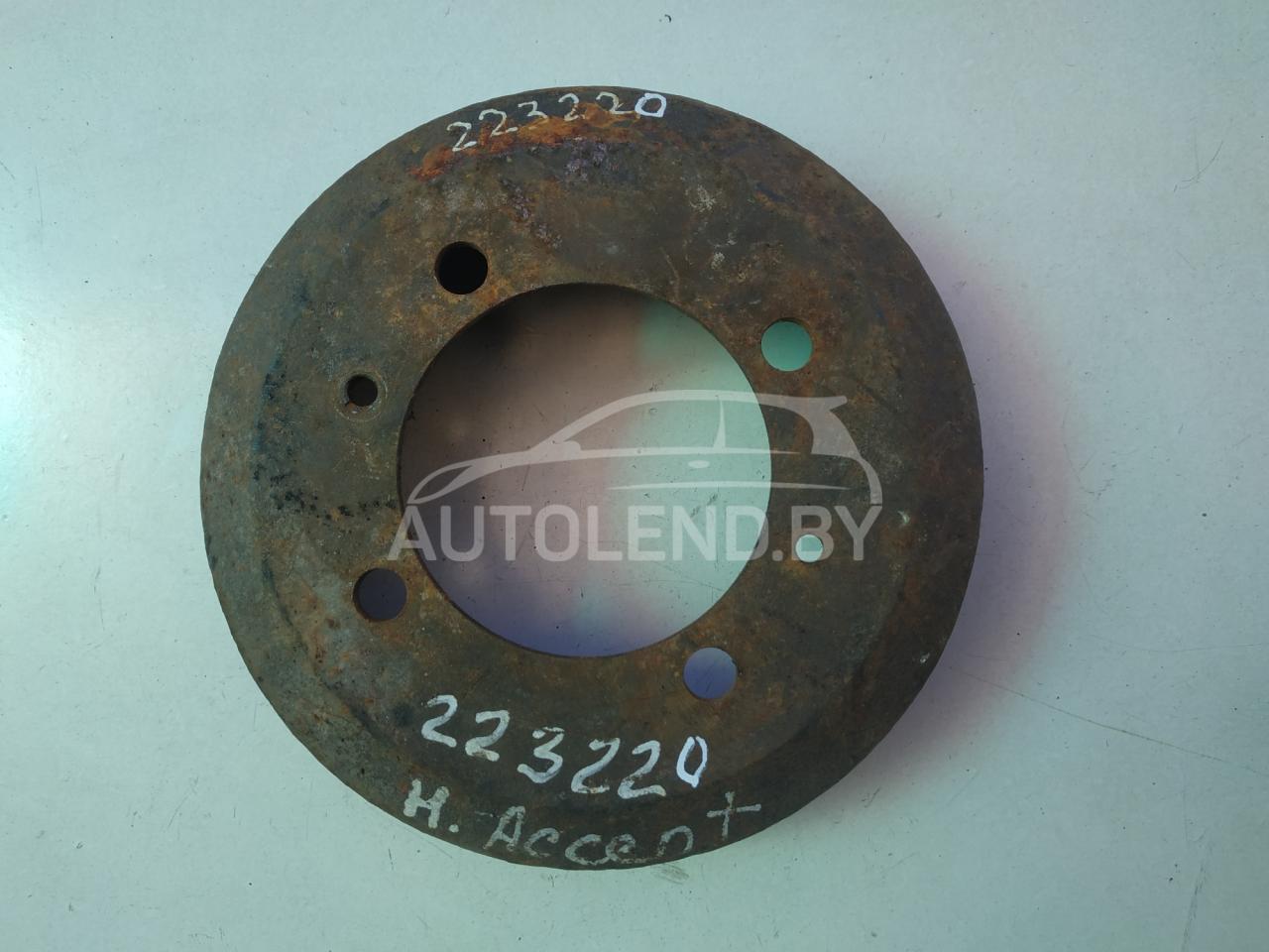 барабан тормозной Hyundai Accent 1 поколение (X3) 1996, 1.3 л., бензин, МКПП, хетчбэк 5 дв. - фото №1