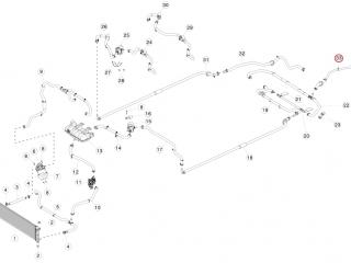 Трубка охлаждения мотора Tesla Model S 1 поколение 2013, 1042550-00-A, 6007595-00-E