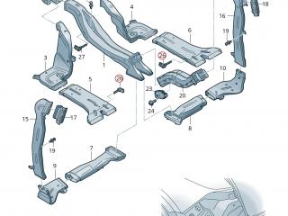датчик температуры Audi e-tron 1 поколение 2019, электро, 4B0820539