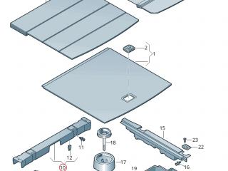 Кронштейн полки багажника Audi e-tron 1 поколение 2019, электро, 4KE.861.529