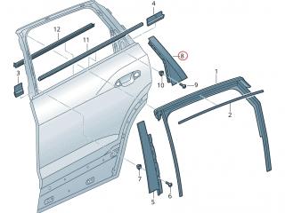 накладка двери (крышки) багажника Audi e-tron 1 поколение 2019, электро, 4KE.839.904