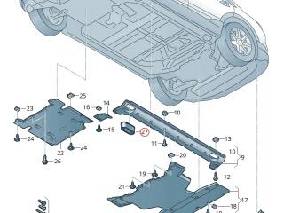 Опора под домкрат (подушка) Audi e-tron 1 поколение 2019, электро, 4KE.802.847