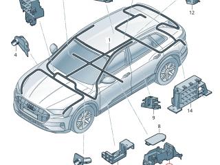 крепление проводки Audi e-tron 1 поколение 2019, электро, 4KE.937.545