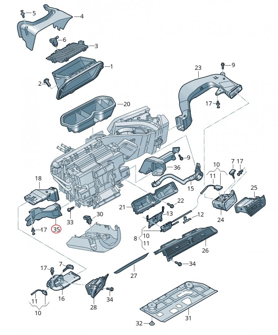 воздуховод Audi e-tron 1 поколение 2019, электро, 4KL819151 - фото №1