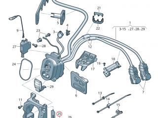 Кронштейн крепления порта зарядки Audi e-tron 1 поколение 2019, электро, 4KE907907