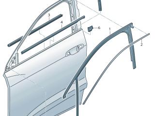 молдинг двери передней правой Audi e-tron 1 поколение 2019, электро, 4KE.837.902