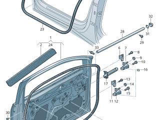 уплотнитель двери Audi e-tron 1 поколение 2019, электро, 4KE837912A