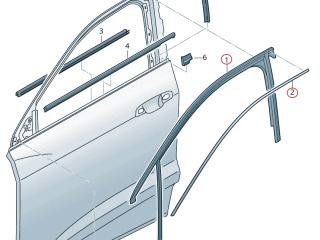 Уплотнитель стекла Audi e-tron 1 поколение 2019, электро, 4KE.837.432