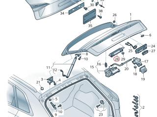 Демпфер крышки багажника Audi e-tron 1 поколение 2019, электро, 4KE827242