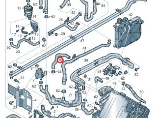 Патрубок системы охлаждения (Audi E-Tron) Audi e-tron 1 поколение 2019, электро, 4KE145569AT