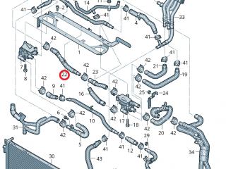 Патрубок системы охлаждения (Audi E-Tron) Audi e-tron 1 поколение 2019, электро, 4KE122480AN