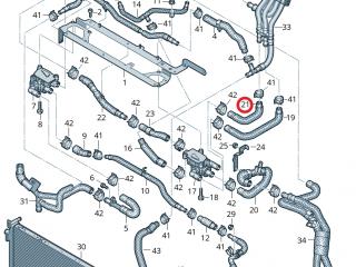 Патрубок системы охлаждения (Audi E-Tron) Audi e-tron 1 поколение 2019, электро, 4KE121550F