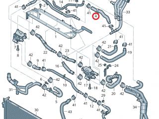 Патрубок системы охлаждения (Audi E-Tron) Audi e-tron 1 поколение 2019, электро, 4KE819460C