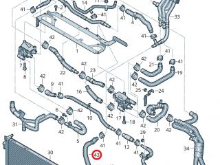 Патрубок системы охлаждения (Audi E-Tron) Audi e-tron 1 поколение 2019, электро, 4KE819675G