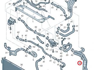 Патрубок системы охлаждения (Audi E-Tron) Audi e-tron 1 поколение 2019, электро, 4KE121036C