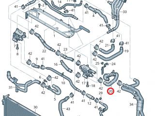 Патрубок системы охлаждения (Audi E-Tron) Audi e-tron 1 поколение 2019, электро, 4KE121036B