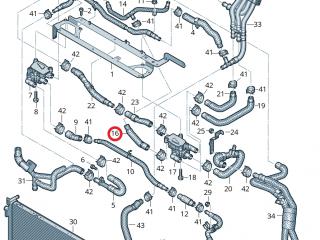 Патрубок системы охлаждения (Audi E-Tron) Audi e-tron 1 поколение 2019, электро, 4KE819552D