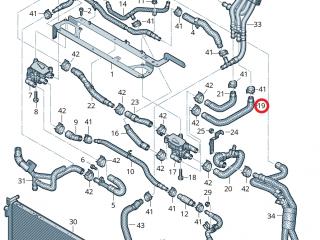Патрубок системы охлаждения (Audi E-Tron) Audi e-tron 1 поколение 2019, электро, 4KE121611L