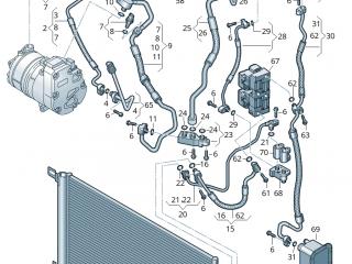 трубка кондиционера Audi e-tron 1 поколение 2019, электро, 4KE816750B