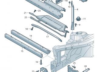 крепление бампера Audi e-tron 1 поколение 2019, электро, 4KE805852A