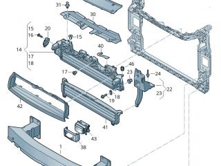 крепление ( кронштейн ) крыла Audi e-tron 1 поколение 2019, электро, 4KE807284