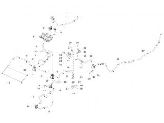 Шланги охлаждающей жидкости заднего малого электромотора Tesla Model X 1 поколение 2020, 1046136-00-H
