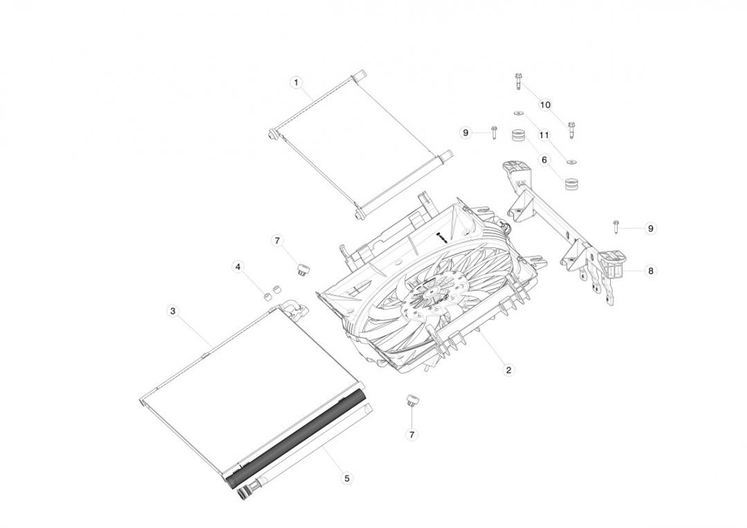 вентилятор охлаждения отсека электроники Tesla Model X 1 поколение 2020, 1090901-00-C - фото №1