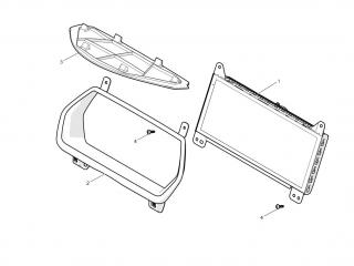 рамка панели (щитка) приборов Tesla Model S 1 поколение [рестайлинг] 2020, 1033041-00-C