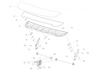 подкапотный пластик Tesla Model X 1 поколение 2020, 1036240-00-E
