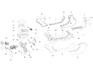 накладка декоративная Tesla Model X 1 поколение 2020, 1055050-06-J