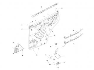накладка декоративная Tesla Model X 1 поколение 2020, 1059972-00-C
